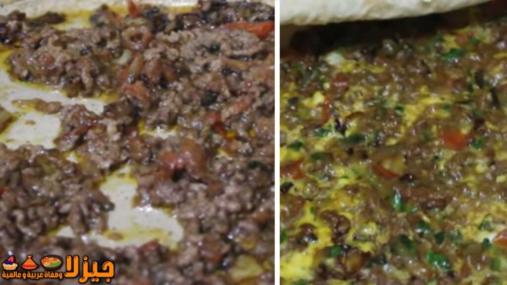 أكلة المخلمة باللحم المفروم
