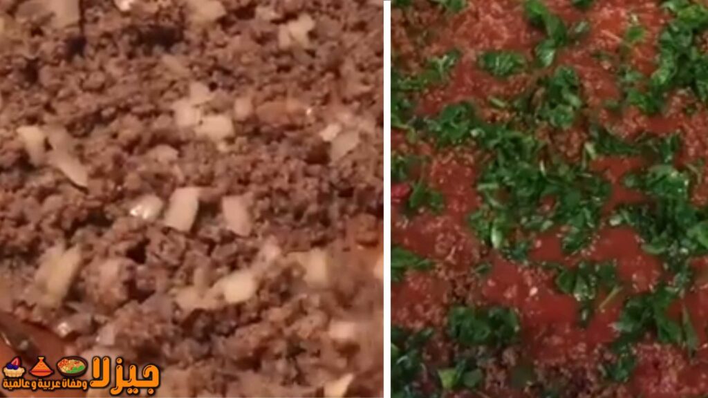 اكلة التبسي العراقي باللحم المفروم